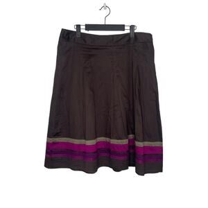 East 5th Skirt Womens Skirt Size 16 Brown Lined Knee Length Casual Wear